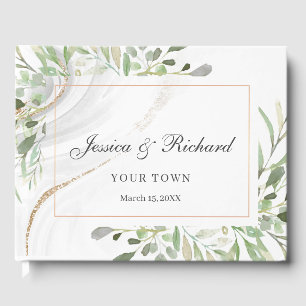 Watercolor Wedding Guest Book Gästebuch