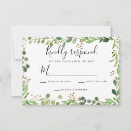 Watercolor Wedding RSVP Karte