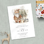 Watercolor Weihnachten Party Einladung<br><div class="desc">Wasserfarbe Weihnachtsfest Party. Verfügbar in digitaler Form und gedruckt. Ein modernes Design mit einer Skandi Santa Illustration. Personalisieren Sie die Erholung des Textes einfach auf Ihre eigenen Daten.</div>