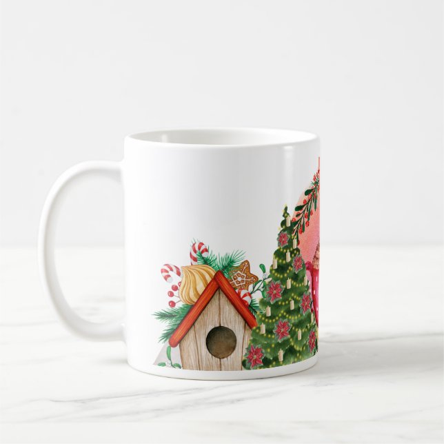 Watercolor Weihnachtsbaumkaffee Tasse Verpackung (Links)