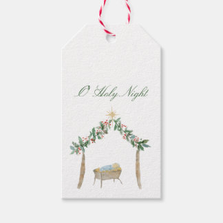 Watercolor-Weihnachtsgeschenk-Anhänger Geschenkanhänger