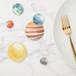 Watercolor Weltraum Geburtstagsparty Konfetti