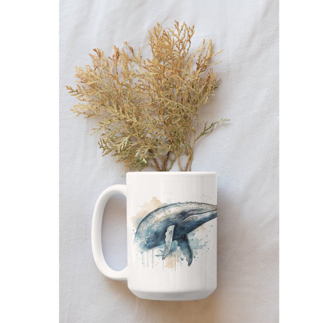 Watercolor Whale Wonder Kaffeetasse (Von Creator hochgeladen)