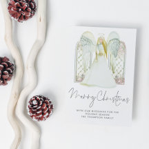 Watercolor Whimsical Angel Frohe Weihnachtsschrift