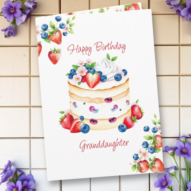 Watercolor Whimsical der Großtochter zum Geburtsta Karte (Von Creator hochgeladen)