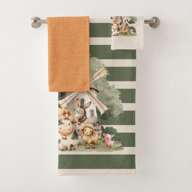 Watercolor Whimsical Farm Animals (En situation)