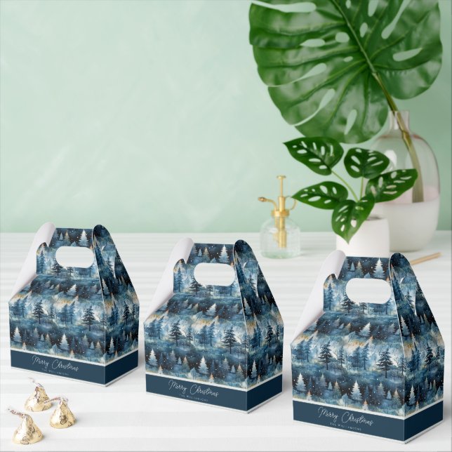 Watercolor Whimsical Winter Wonderland Christmas Geschenkschachtel (Zahlreiche)