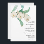 Watercolor White Orchids Floral Wedding Einladung<br><div class="desc">A beautiful watercolor wedding design featuring white Orchid botanicals. An arrangement of watercolor Orchids with greenery. A modern minimalist design for anyone who loves white watercolor Orchids and leaves and botanical themed wedding stationery. An elegant white Orchids and greenery wedding invitation design with modern elements. Matching wedding stationery items and...</div>