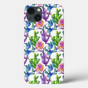 Watercolor-Wildblume-Kaktus-Muster Case-Mate iPhone Hülle