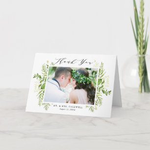 Watercolor-Wilde-Folie-Foto-Hochzeit-Danke Dankeskarte