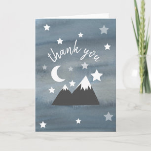 Watercolor Wilderness Stars Mountains Vielen Dank Dankeskarte