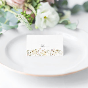 Watercolor Wildflower Wedding Blank Place Cards Platzkarte