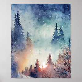 Watercolor Winter Art Wander-Poster Poster