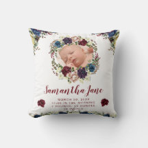 Watercolor Winter Blume Wreath Baby Foto