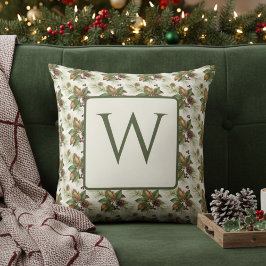 Watercolor Winter Botanical Pattern Kissen