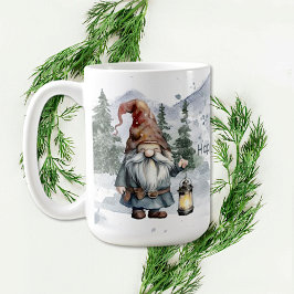 Watercolor Winter Christmas Gnome Kaffeetasse