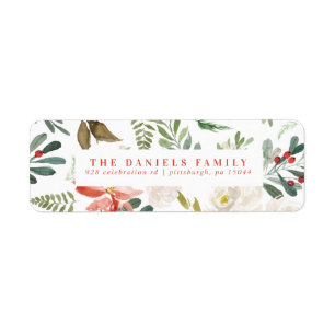Watercolor Winter Floral Garland