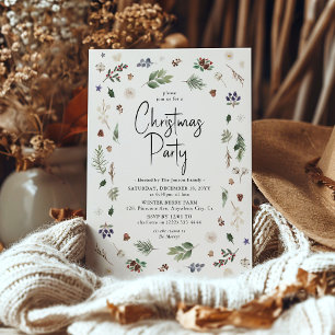 Watercolor Winter Folies Weihnachtsgebäck Party Einladung