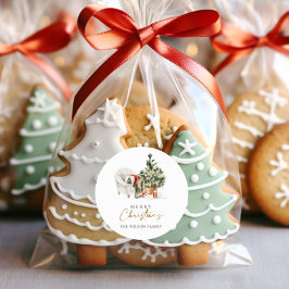 Watercolor Winter Gemütliche Weihnachten Runder Aufkleber