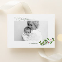 Watercolor Winter Greenery Modernes Weihnachtsfest