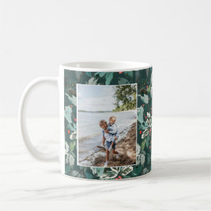 Watercolor Winter Holly Berry 2 Foto Kaffeetasse