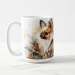 WATERCOLOR WINTERURLAUB LANGHAAR-CHIHUAHUA KAFFEETASSE