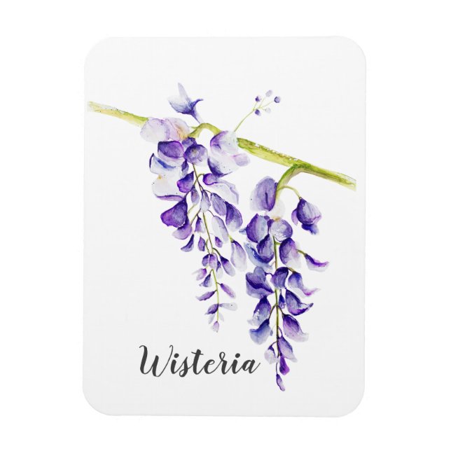 Watercolor Wisteria Locarno Magnet (Vertikal)