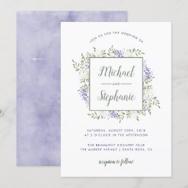 Watercolor Wisteria Rahmen Hochzeit Einladung