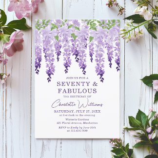 Watercolor Wisteria Seventy & Fantastische Bergwel Einladung
