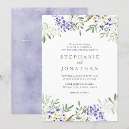 Watercolor Wisteria Wedding Einladung