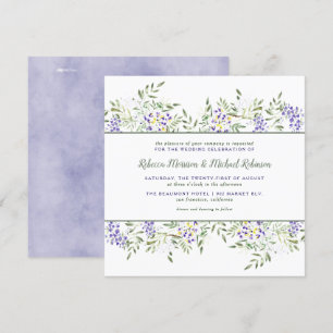 Watercolor Wisteria Wedding Einladung  Platz