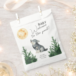 Watercolor-Wolf-Baby-Party Geschenktütchen