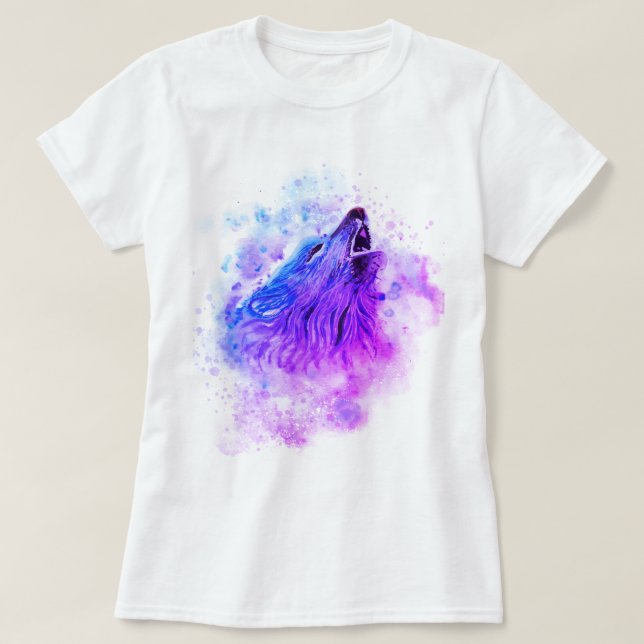 Watercolor-Wolf-T - Shirt (Design vorne)