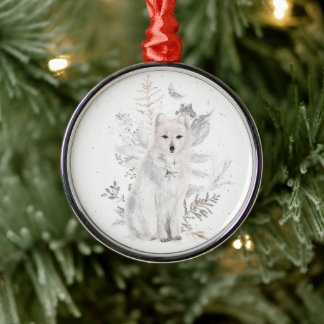Watercolor Wolf Winter Grün Ornament