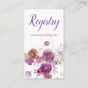 Watercolor Wonder Floral Wedding Registry Begleitkarte