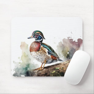Watercolor Wood Duck Mousepad