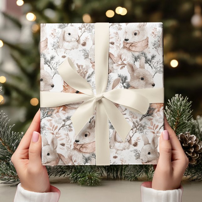 Watercolor Woodland Animals  Geschenkpapier (Von Creator hochgeladen)