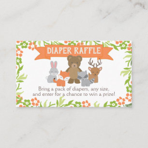 Watercolor Woodland Babydusche Windelwaschmaschine Platzkarte