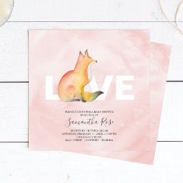 Watercolor Woodland Fox Babydusche