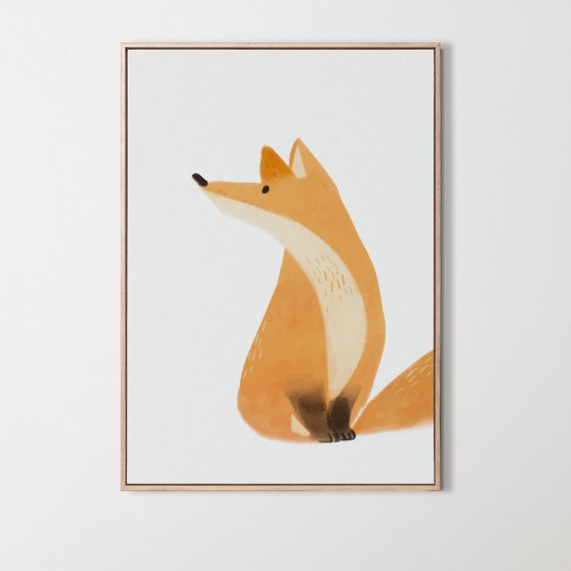 Watercolor Woodland Fox Room Dekoration (Watercolor Woodland Fox Room Decor, wild, animal prints, nursery decor)
