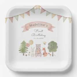 Watercolor Woodland | Waldfreunde Pappteller