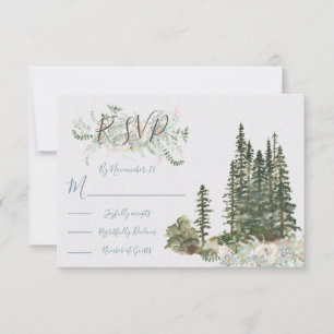 Watercolor Woodland Wedding Response Cards UAWG RSVP Karte