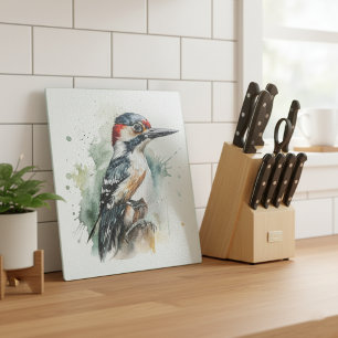 Watercolor Woodland Woodpecker Schneidebrett