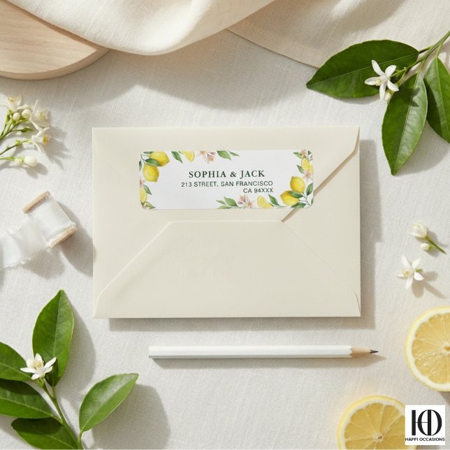 Watercolor Wreath Mediterranean Citrus Wedding (Von Creator hochgeladen)