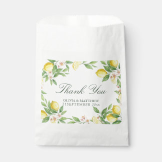 Watercolor Wreath Mediterranean Citrus Wedding Geschenktütchen