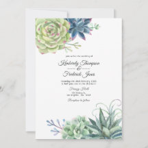 Watercolor Wüste Cactus succulents Wedding