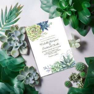Watercolor Wüste Cactus succulents Wedding Invite Einladung