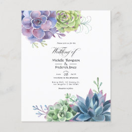 Watercolor Wüste Cactus succulents Wedding Invite Flyer