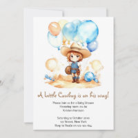 Watercolor Wüste Yeehaw Cowboy Baby Dusche
