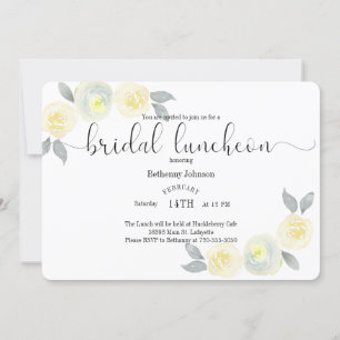 Watercolor Yellow Bridal Luncheon Einladung